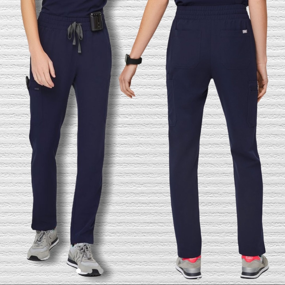Figs Navy Yola High Waisted Scrub Pants